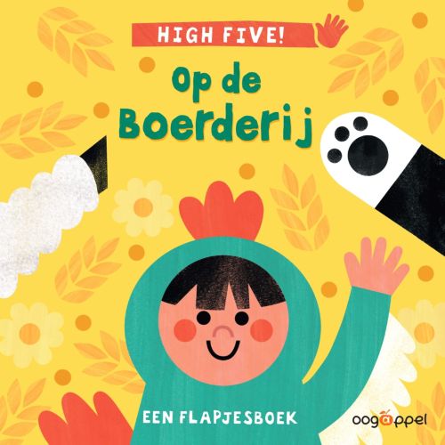 High five! Op de boerderij