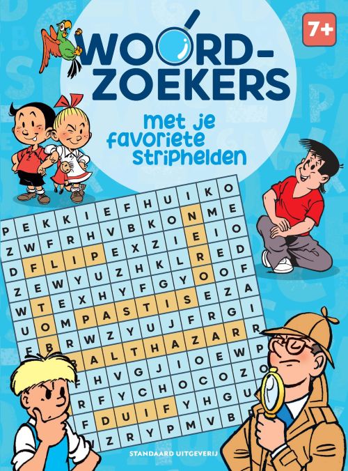 Woordzoekers met je favoriete striphelden 7+