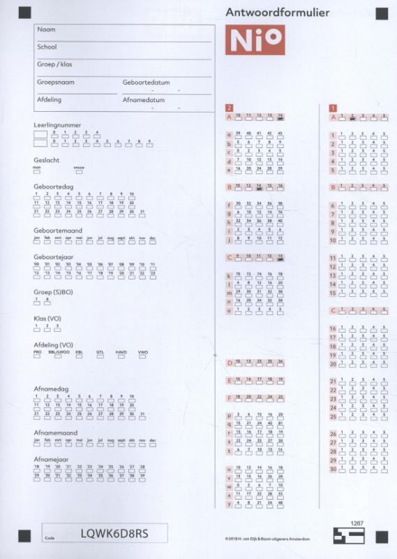 NIO 2: Antwoordformulieren (25 ex.)
