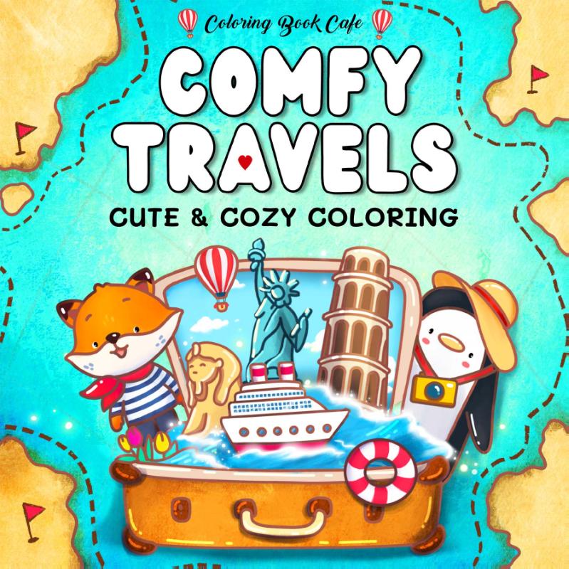 Comfy travels - Coloring book cafe