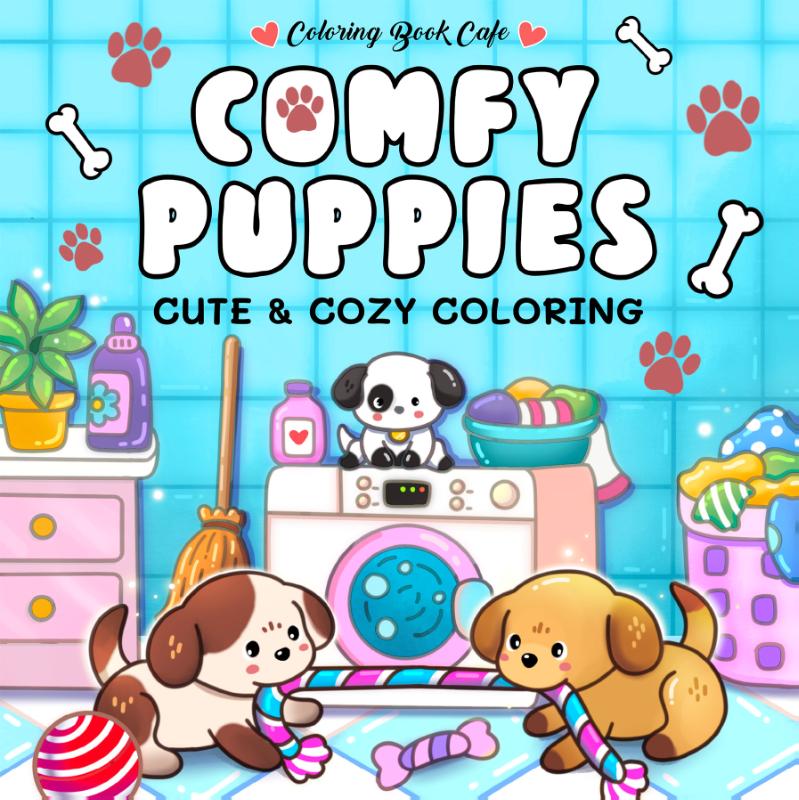 Comfy puppies - Coloring book cafe