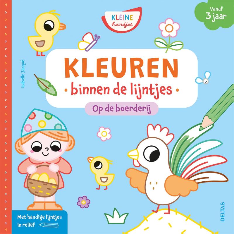 Kleuren binnen de lijntjes Kleine Handjes - Op de boerderij