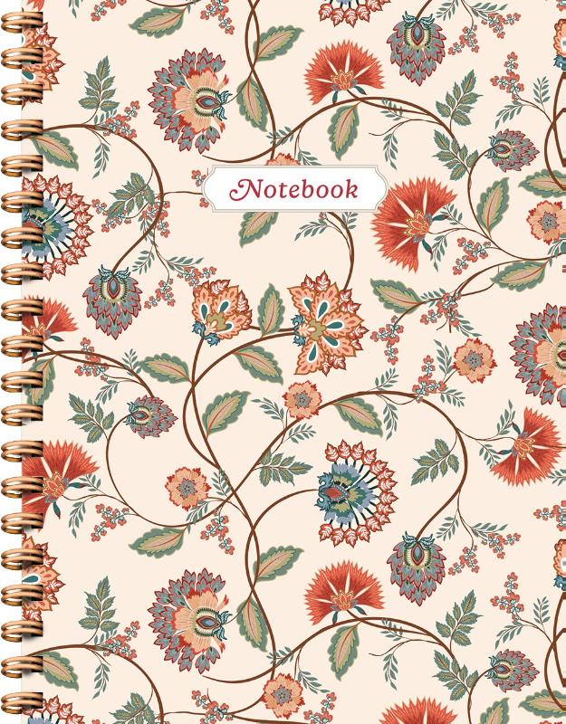 Vintage Florals spiraalboek groot (lijnen) / Vintage Florals notebook Carnet à spirale (ligné)