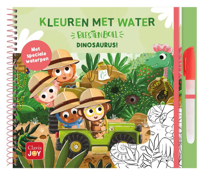 Kleuren met water Dinosaurus