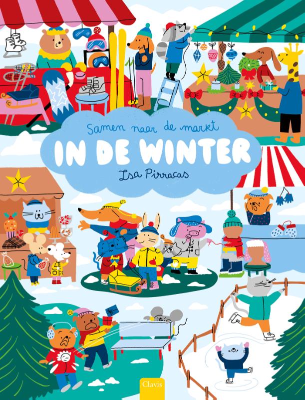 Samen naar de markt in de winter