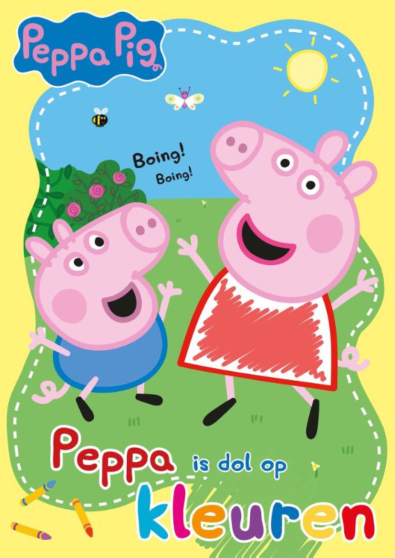 Peppa is dol op kleuren