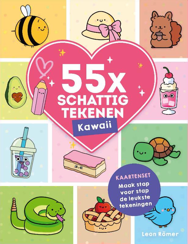 Kaartenset: 55x schattig tekenen