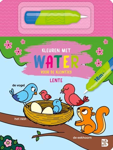 Kleuren met water voor de kleintjes: Lente