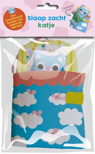 Slaap lekker! Linnenboek met diertje om in bed te leggen: Slaap zacht, katje
