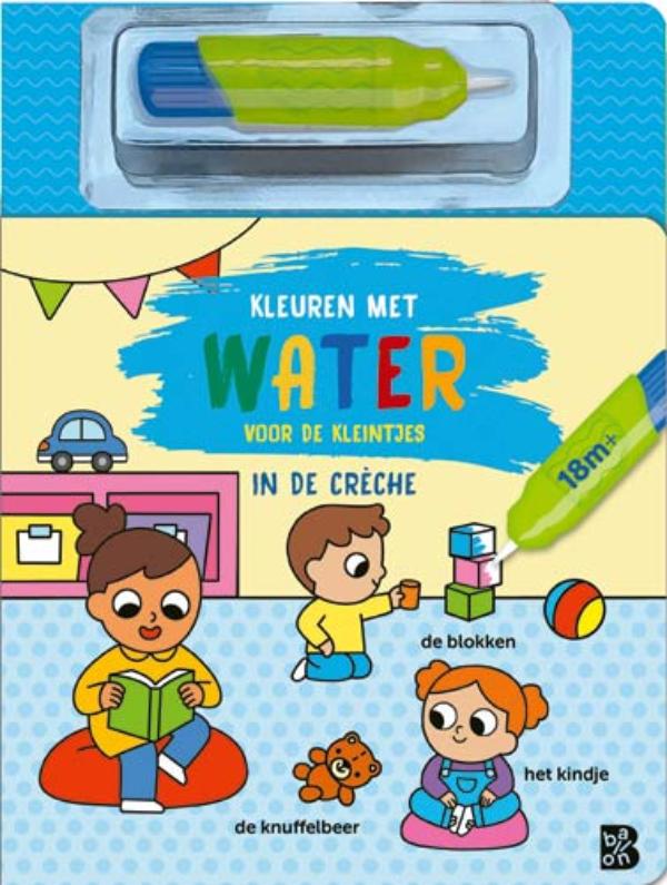 Kleuren met water voor de kleintjes: In de crèche