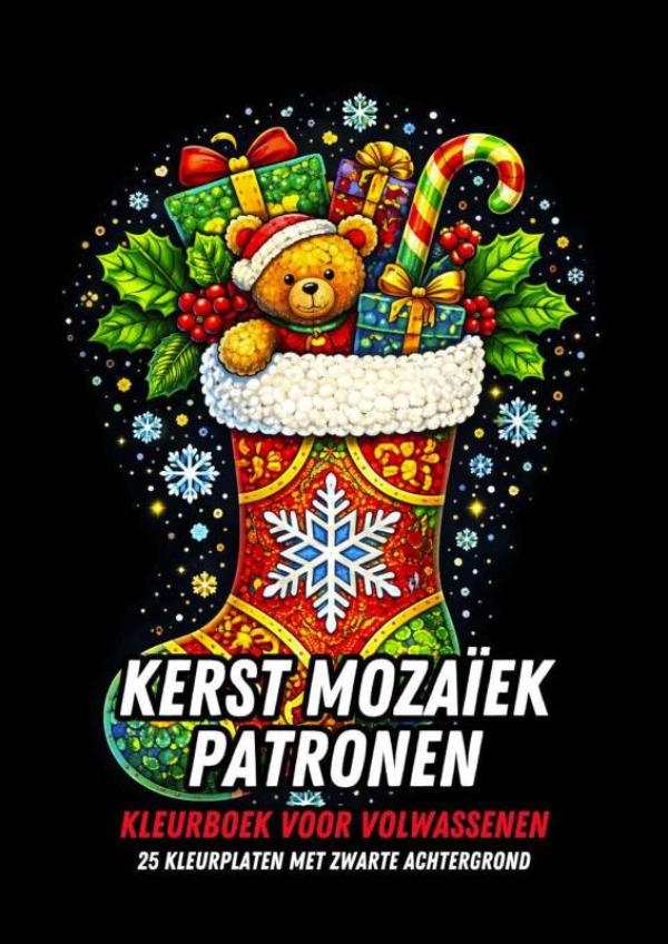 Kerst Mozaïek Patronen - Kleurboek voor Volwassenen
