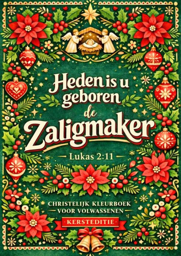 Kerst Kleurboek voor Christenen - Heden Is U Geboren de Zaligmaker