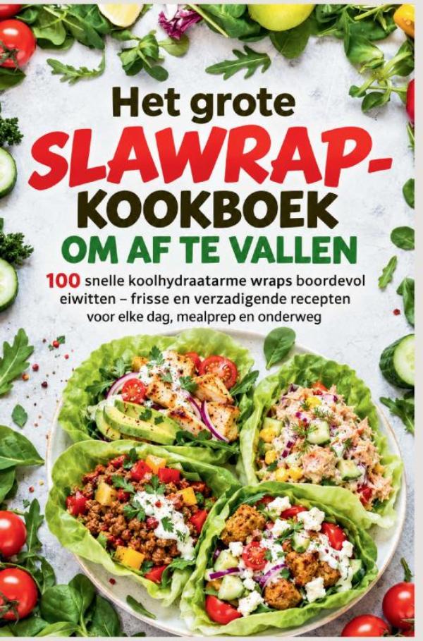 Het grote slawrap-kookboek om af te vallen: 100 snelle koolhydraatarme wraps boordevol eiwitten