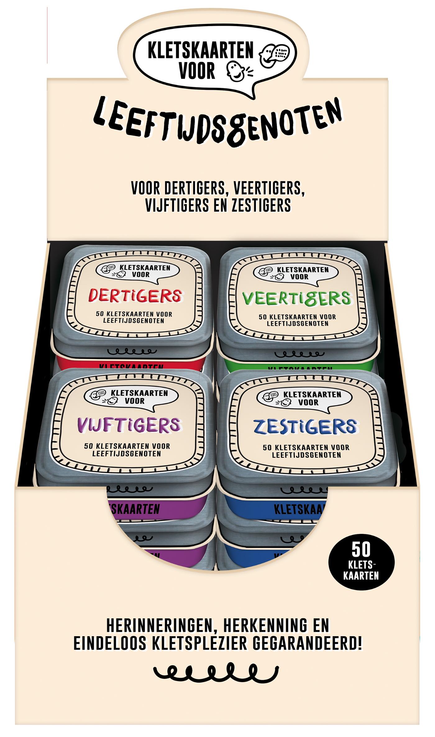 Display Kletskaarten voor leeftijdsgenoten 4 x 4 ex.
