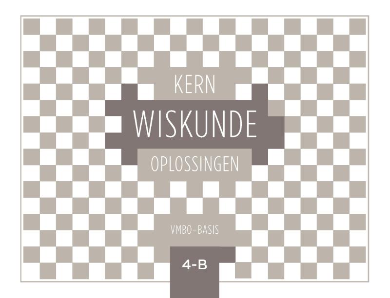 KERN Wiskunde oplossingenboek vmbo-basis 4 deel B
