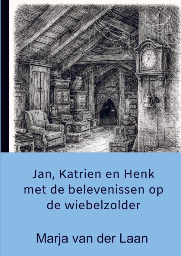 Jan, Katrien en Henk met de belevenissen op de wiebelzolder