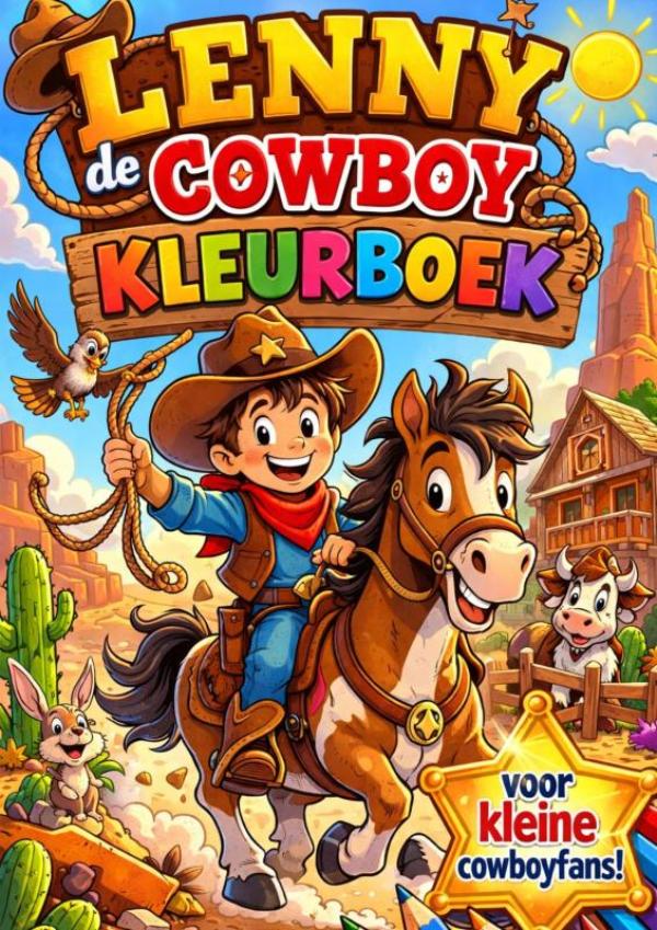 Kleurboek, Lenny de cowboy