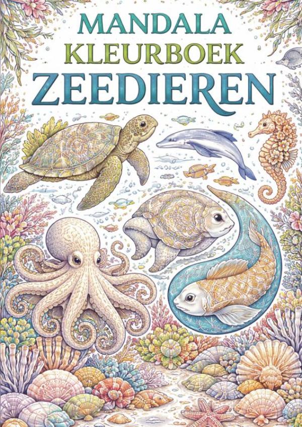 Mandala kleurboek - Zeedieren.