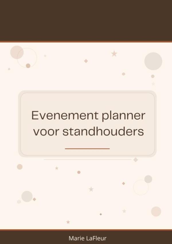 Evenementplanner voor standhouders