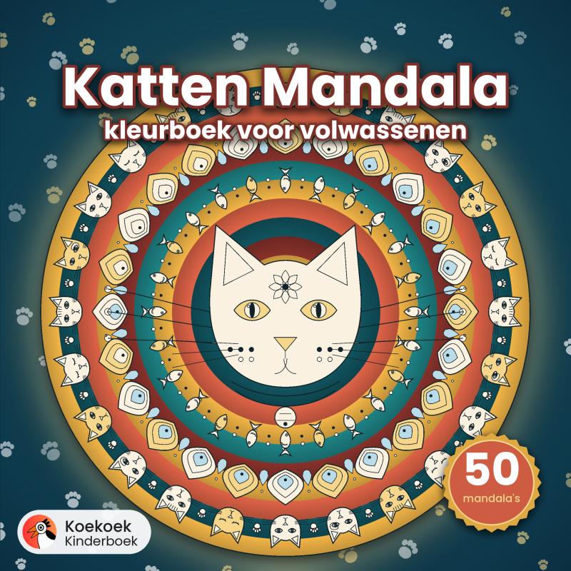 Katten mandala kleurboek