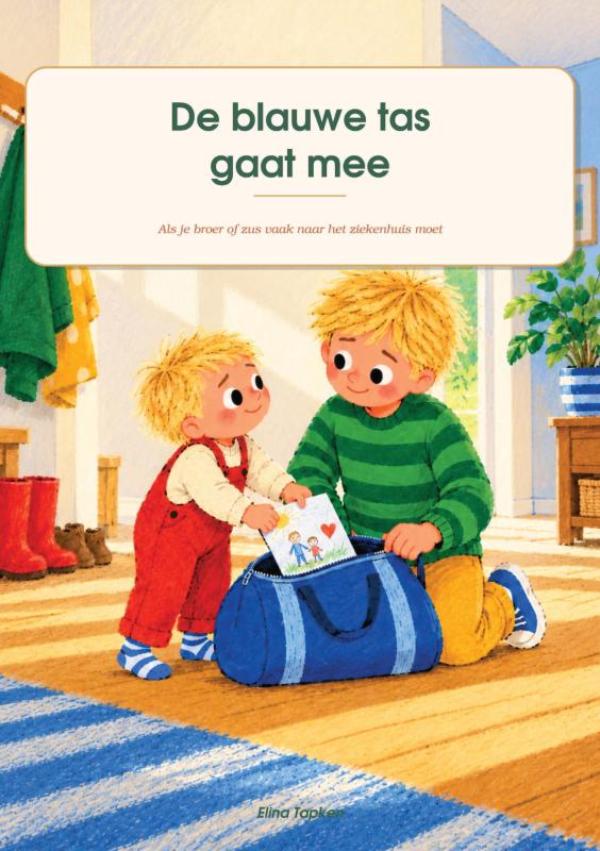 De blauwe tas gaat mee