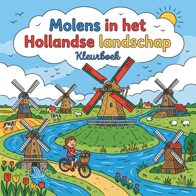Molens in het Hollandse landschap