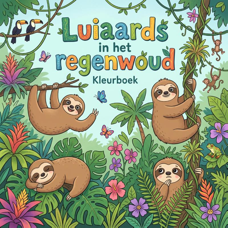 Luiaards in het regenwoud