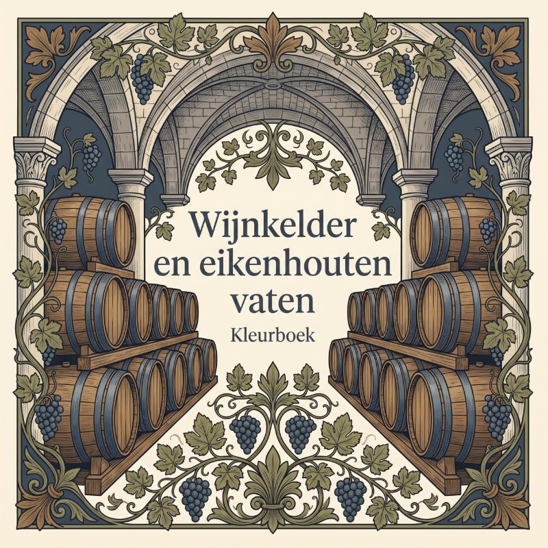 Wijnkelder en eikenhouten vaten