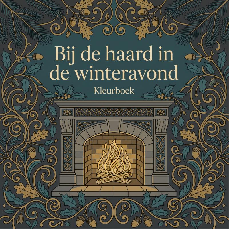 Bij de haard in de winteravond