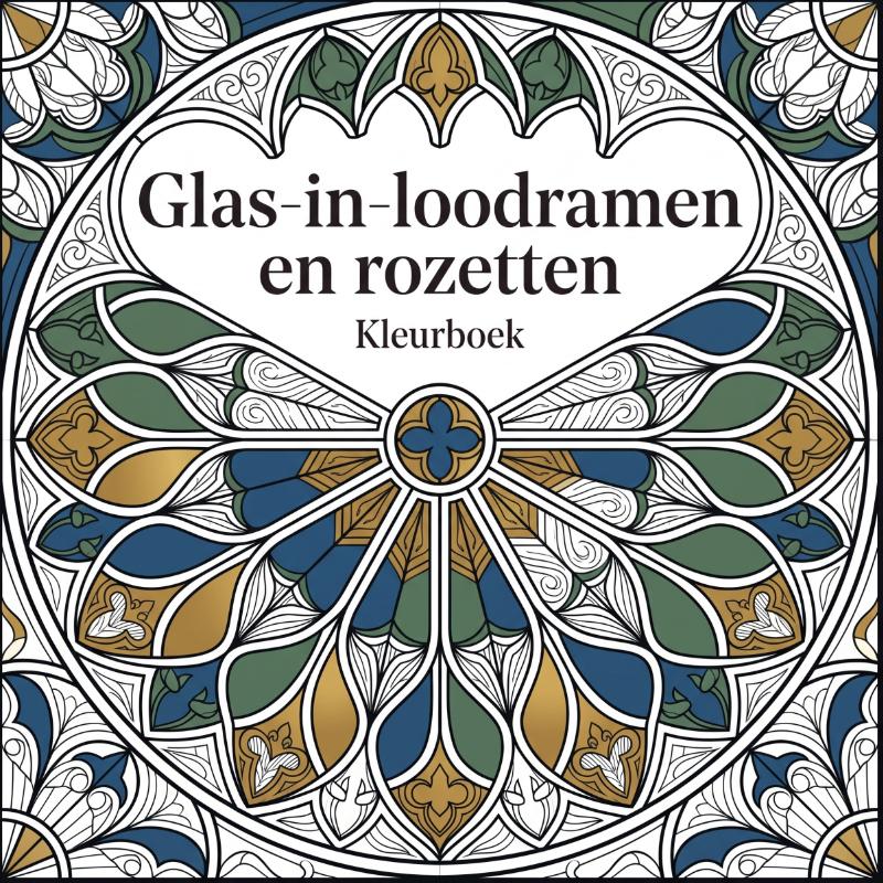 Glas-in-loodramen en rozetten