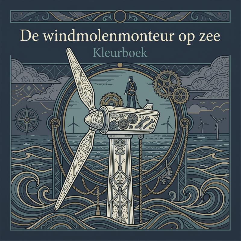 De windmolenmonteur op zee
