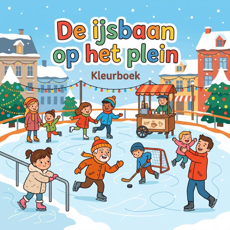 De ijsbaan op het plein