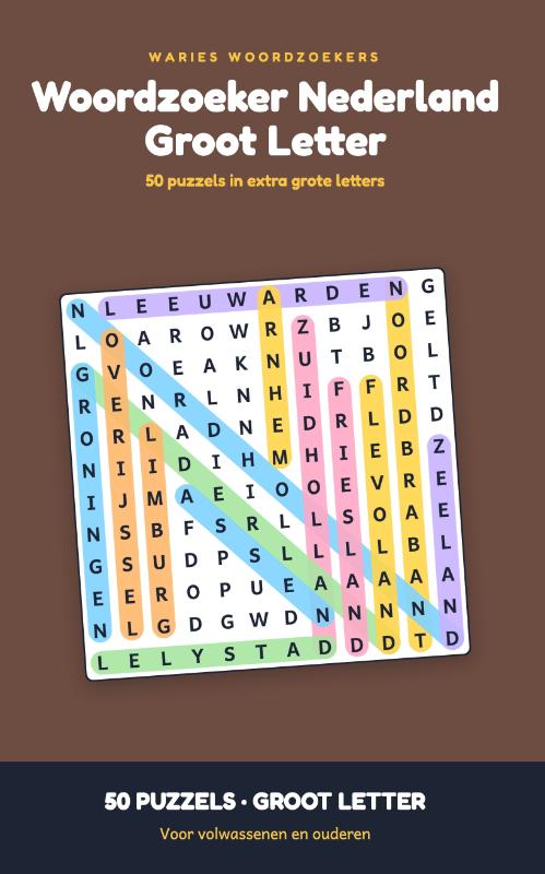 Woordzoeker Nederland Groot Letter