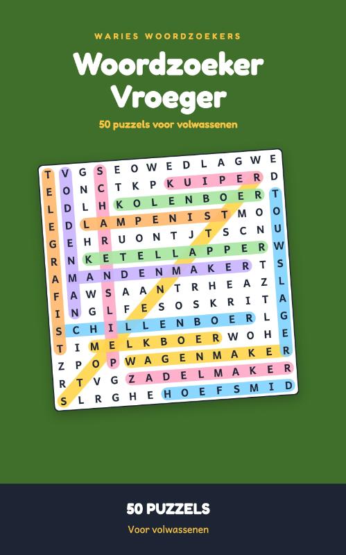 Woordzoeker Vroeger