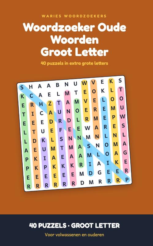 Woordzoeker Oude Woorden Groot Letter