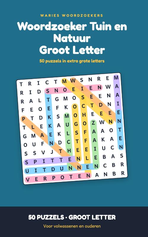 Woordzoeker Tuin en Natuur Groot Letter