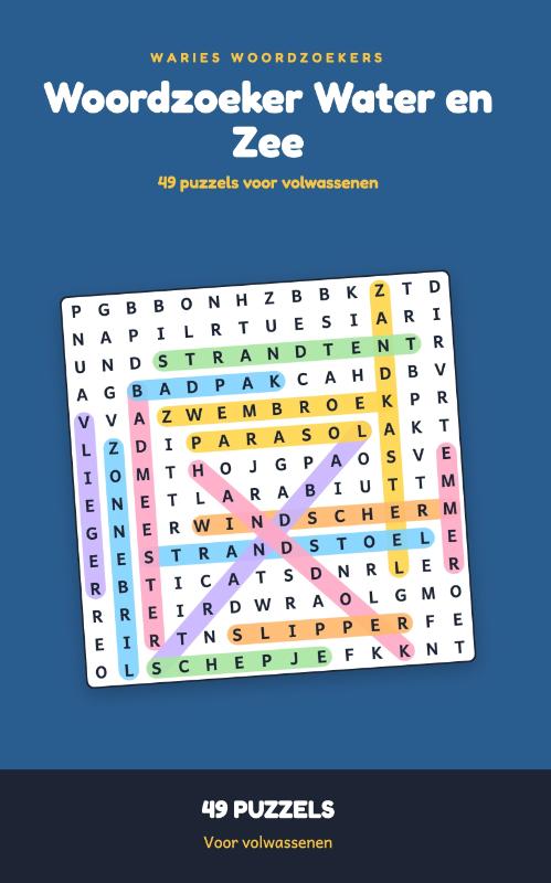 Woordzoeker Water en Zee