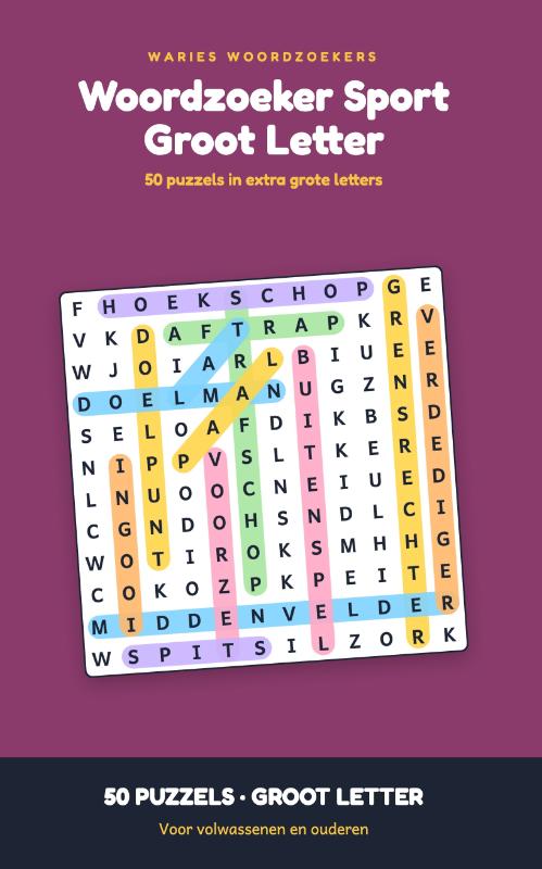 Woordzoeker Sport Groot Letter