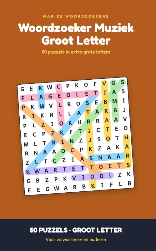Woordzoeker Muziek Groot Letter