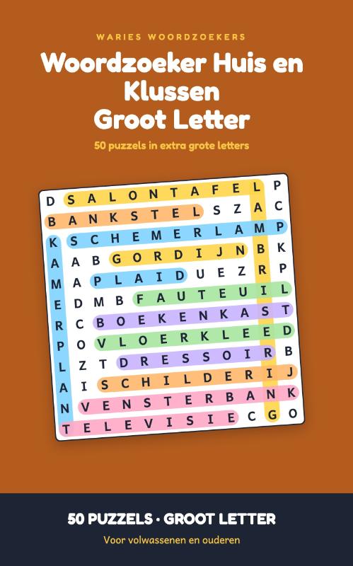 Woordzoeker Huis en Klussen Groot Letter