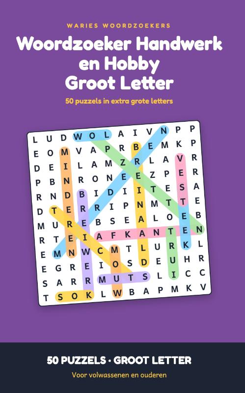 Woordzoeker Handwerk en Hobby Groot Letter