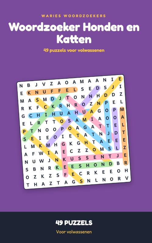 Woordzoeker Honden en Katten