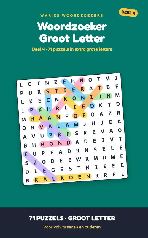 Woordzoeker Groot Letter
