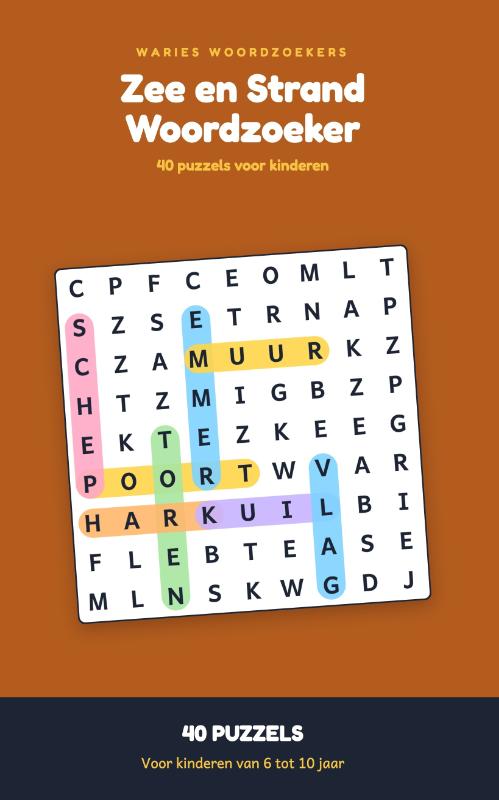 Zee en Strand Woordzoeker