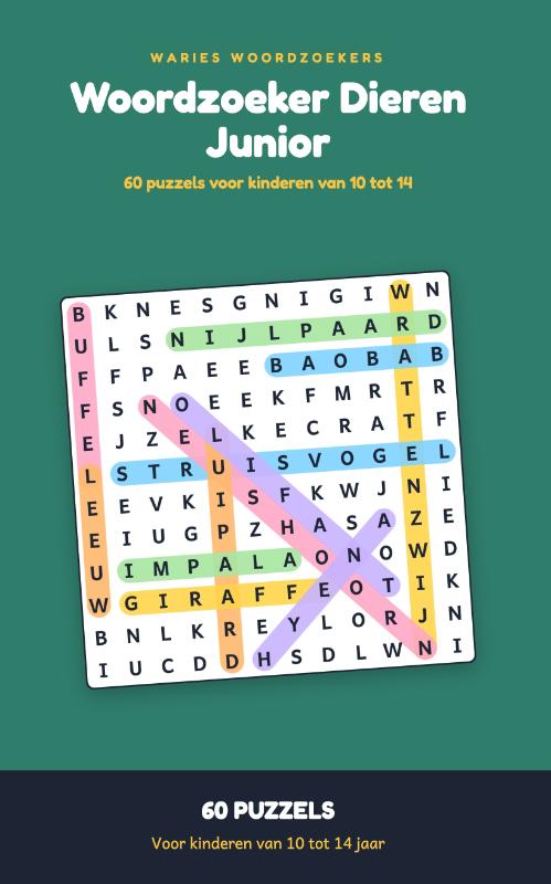 Woordzoeker Dieren Junior