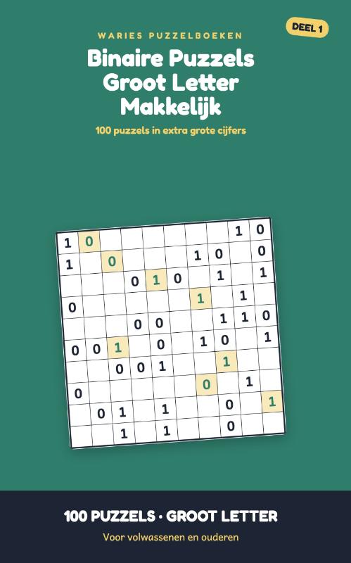 Binaire Puzzels Groot Letter Makkelijk