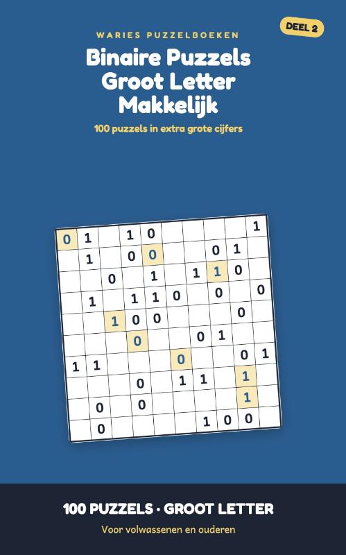 Binaire Puzzels Groot Letter Makkelijk