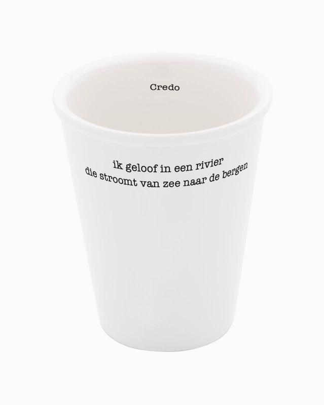Porseleinen beker 'Credo' (set van 2)