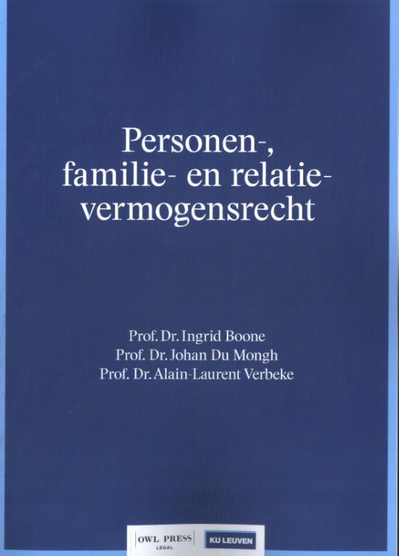 Personen-, familie- en familiaal vermogensrecht