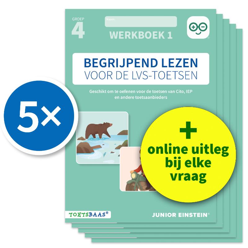 Begrijpend lezen voor de LVS-toetsen - Groep 4 - Werkboek 1 - Set van 5